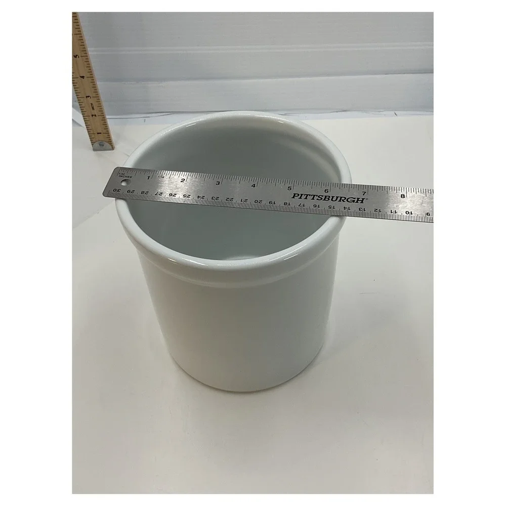 White‎ Ceramic Utensil Holder Round 7